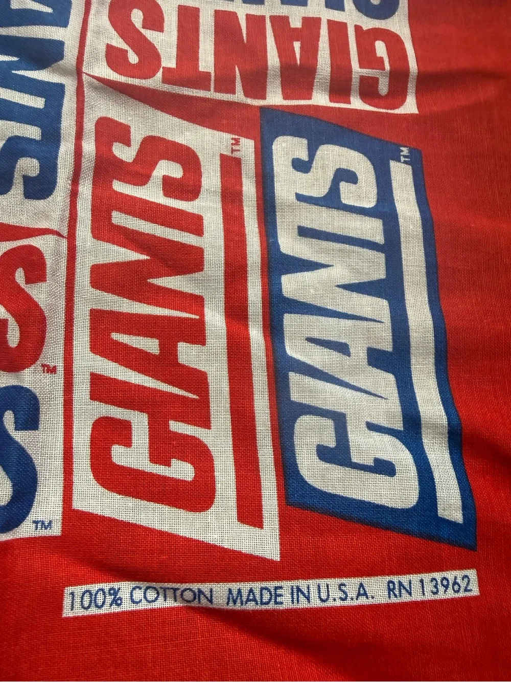 Vintage 80s New York Giants Bandana Deadstock NFL Football USA Made - Picture 2 of 7
